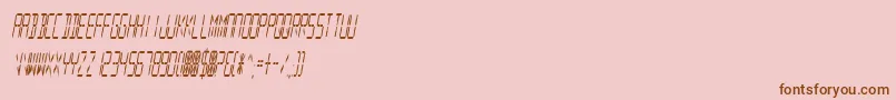 Шрифт DigitalReadoutCondensed – коричневые шрифты на розовом фоне