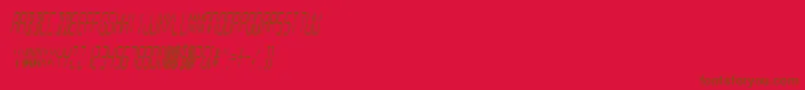 DigitalReadoutCondensed-Schriftart – Braune Schriften auf rotem Hintergrund