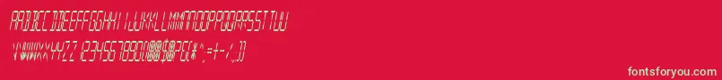 DigitalReadoutCondensed Font – Green Fonts on Red Background