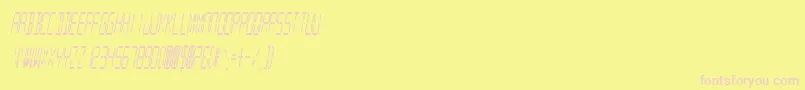 DigitalReadoutCondensed Font – Pink Fonts on Yellow Background