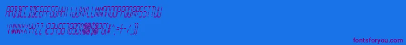 DigitalReadoutCondensed Font – Purple Fonts on Blue Background