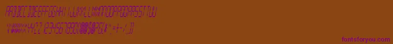 Więcej informacji o czcionce DigitalReadoutCondensed Czcionka DigitalReadoutCondensed – fioletowe czcionki na brązowym tle