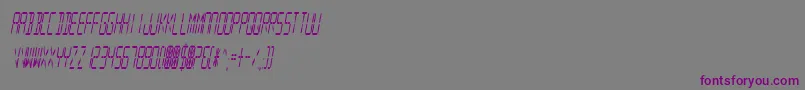 Шрифт DigitalReadoutCondensed – фиолетовые шрифты на сером фоне