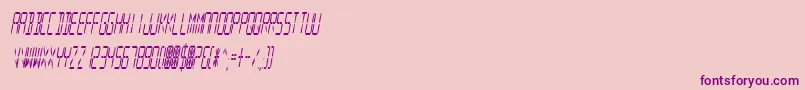 DigitalReadoutCondensed Font – Purple Fonts on Pink Background