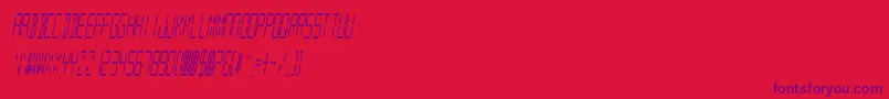DigitalReadoutCondensed Font – Purple Fonts on Red Background