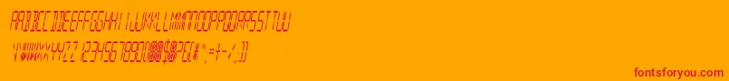 fuente DigitalReadoutCondensed – Fuentes Rojas Sobre Fondo Naranja