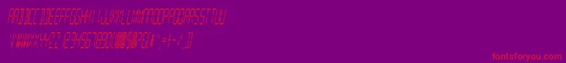 fuente DigitalReadoutCondensed – Fuentes Rojas Sobre Fondo Morado