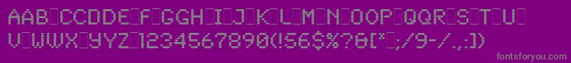 Czcionka SynchroLetPlain.1.0 – szare czcionki na fioletowym tle