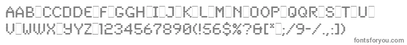 フォントSynchroLetPlain.1.0 – 白い背景に灰色の文字