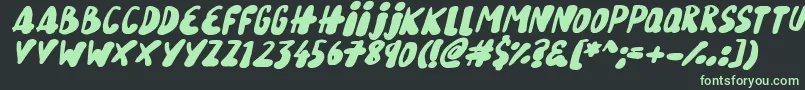 fuente SnowySkiesItalic – Fuentes Verdes Sobre Fondo Negro