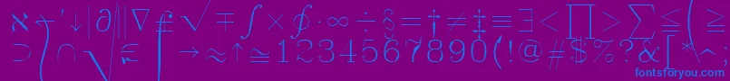 Symath Font – Blue Fonts on Purple Background