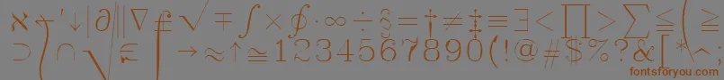 Шрифт Symath – коричневые шрифты на сером фоне