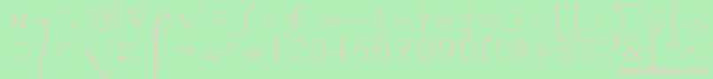 Шрифт Symath – розовые шрифты на зелёном фоне