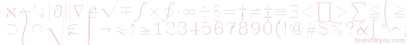 Czcionka Symath – różowe czcionki na białym tle