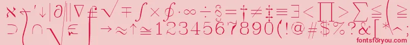 fuente Symath – Fuentes Rojas Sobre Fondo Rosa
