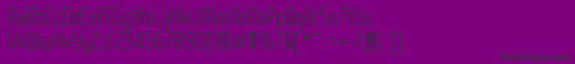 WoxModelistLightDemo-Schriftart – Schwarze Schriften auf violettem Hintergrund
