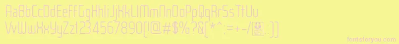 WoxModelistLightDemo Font – Pink Fonts on Yellow Background