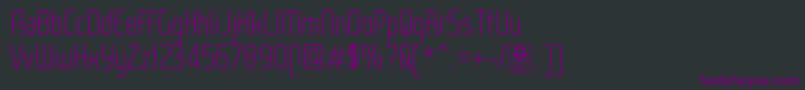 WoxModelistLightDemo Font – Purple Fonts on Black Background