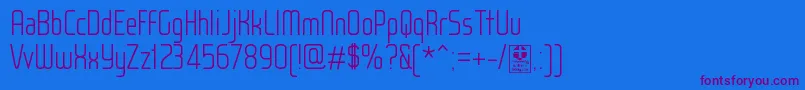 WoxModelistLightDemo Font – Purple Fonts on Blue Background