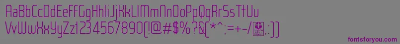 Czcionka WoxModelistLightDemo – fioletowe czcionki na szarym tle