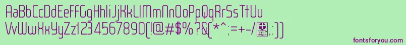 WoxModelistLightDemo Font – Purple Fonts on Green Background