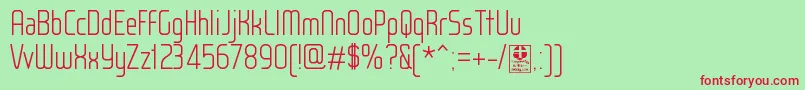 WoxModelistLightDemo Font – Red Fonts on Green Background