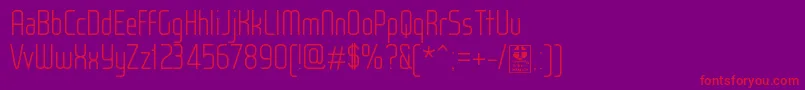 WoxModelistLightDemo Font – Red Fonts on Purple Background