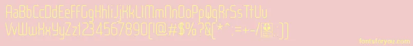 WoxModelistLightDemo Font – Yellow Fonts on Pink Background