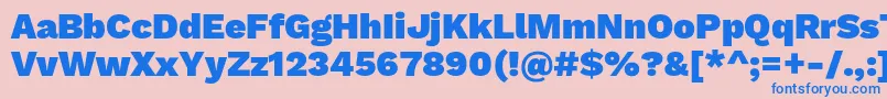 WorksansBlack Font – Blue Fonts on Pink Background