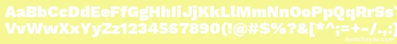 WorksansBlack Font – White Fonts on Yellow Background