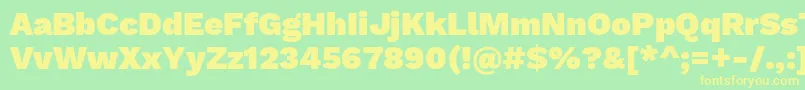 WorksansBlack Font – Yellow Fonts on Green Background