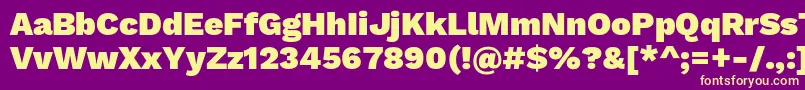 WorksansBlack Font – Yellow Fonts on Purple Background