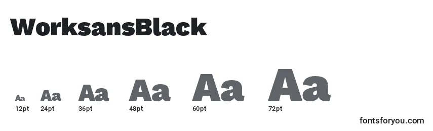 WorksansBlack Font Sizes