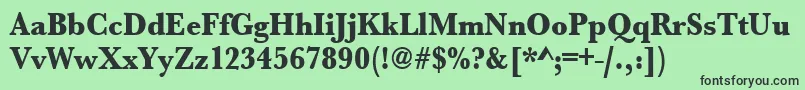 Urwbaskertextbolextnar Font – Black Fonts on Green Background