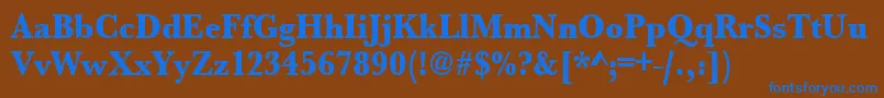 Urwbaskertextbolextnar Font – Blue Fonts on Brown Background