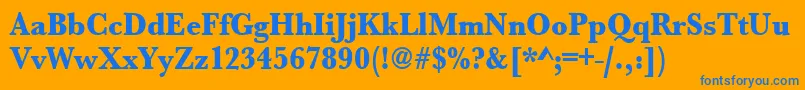 Urwbaskertextbolextnar Font – Blue Fonts on Orange Background