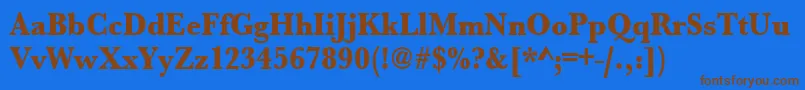 Urwbaskertextbolextnar Font – Brown Fonts on Blue Background