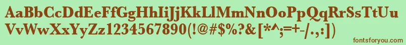Urwbaskertextbolextnar Font – Brown Fonts on Green Background
