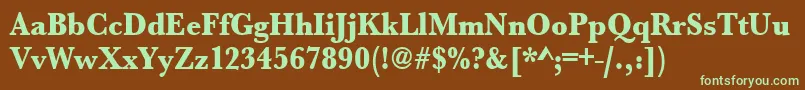 Urwbaskertextbolextnar Font – Green Fonts on Brown Background