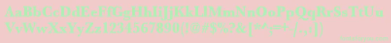 Urwbaskertextbolextnar Font – Green Fonts on Pink Background