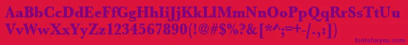 Urwbaskertextbolextnar Font – Purple Fonts on Red Background