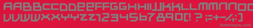 フォントSubotnik – 赤い背景に灰色の文字