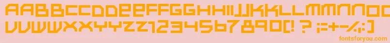 Subotnik Font – Orange Fonts on Pink Background