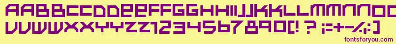 Subotnik Font – Purple Fonts on Yellow Background