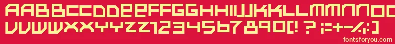 Subotnik Font – Yellow Fonts on Red Background