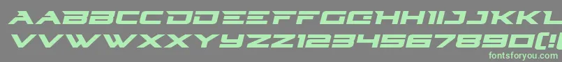 Czcionka Cyberdynexpandital – zielone czcionki na szarym tle