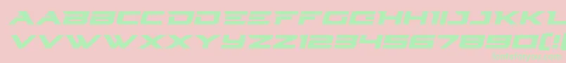 Cyberdynexpandital Font – Green Fonts on Pink Background