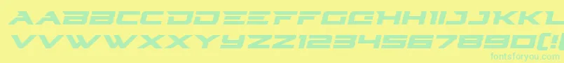 Czcionka Cyberdynexpandital – zielone czcionki na żółtym tle