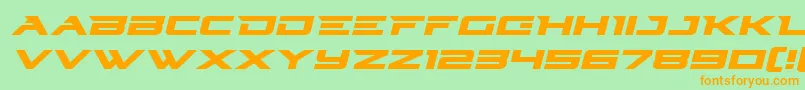 Cyberdynexpandital Font – Orange Fonts on Green Background