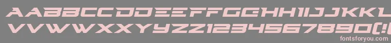 Czcionka Cyberdynexpandital – różowe czcionki na szarym tle
